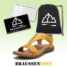 Lade das Bild in den Galerie-Viewer, Damen Sandalen mit dicken Sohlen und Keilabsatz und Klettverschluss
