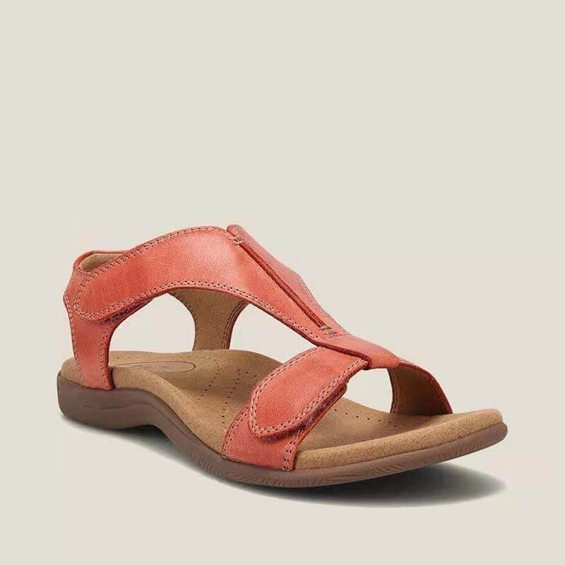 Damen Sandalen mit dicken Sohlen und Keilabsatz und Klettverschluss