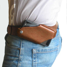 Lade das Bild in den Galerie-Viewer, Herren PU Leder 4,7 Zoll ~ 6,5 Zoll Phone Bag Taillentasche Easy Carry EDC-Tasche für den Außenbereich
