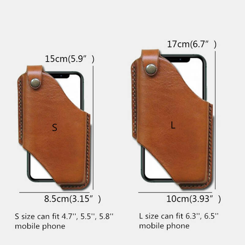 Herren PU Leder 4,7 Zoll ~ 6,5 Zoll Phone Bag Taillentasche Easy Carry EDC-Tasche für den Außenbereich