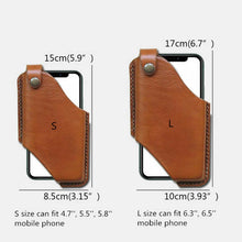 Lade das Bild in den Galerie-Viewer, Herren PU Leder 4,7 Zoll ~ 6,5 Zoll Phone Bag Taillentasche Easy Carry EDC-Tasche für den Außenbereich
