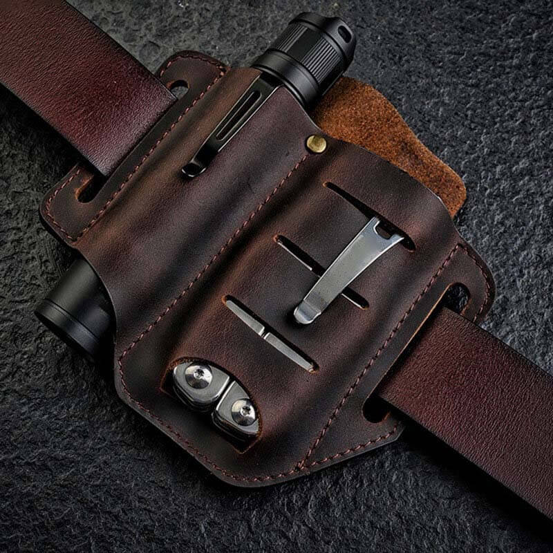 Herren Echtleder Wing Leder Holster Gürteltasche Military Tactical Bag