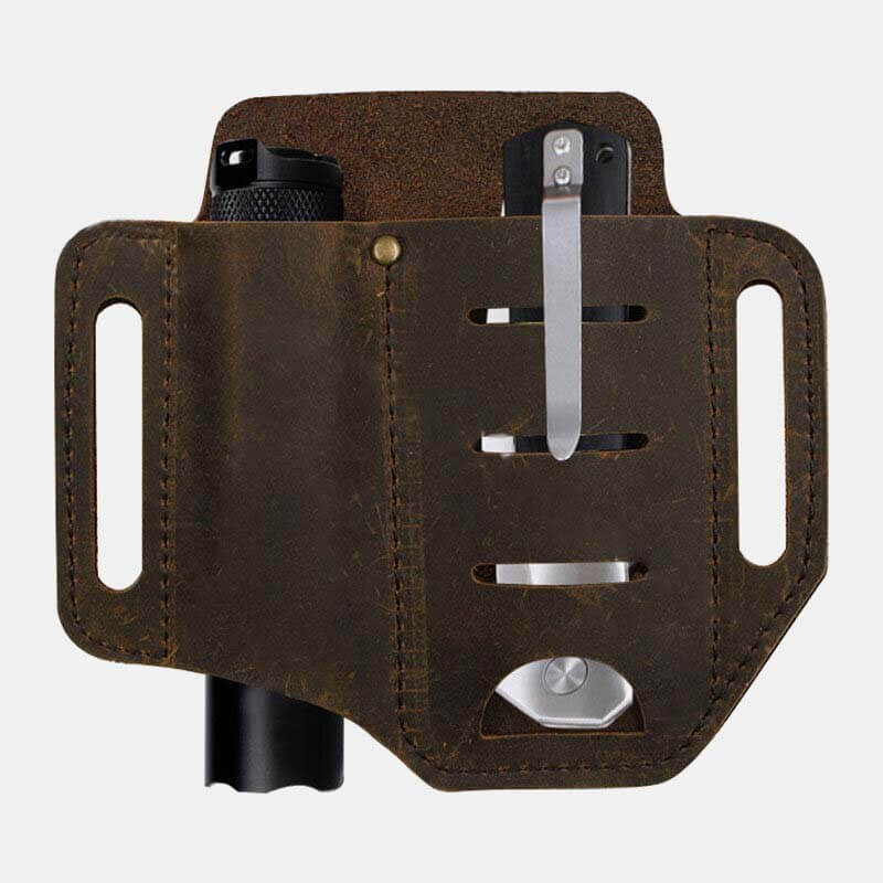 Herren Echtleder Wing Leder Holster Gürteltasche Military Tactical Bag
