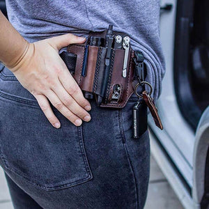 EDC Belt Loop Waist Multitool-Hülle aus echtem Leder