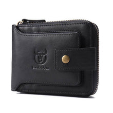 Lade das Bild in den Galerie-Viewer, Männer RFID Antimagnetic Solid Cowhide 11 Kartenfächer Coin Bag Zipper Wallet
