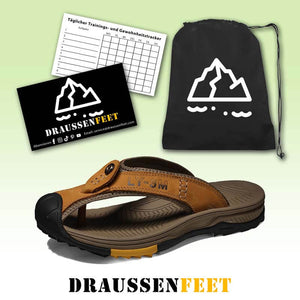Lederschuhe Herren Sandalen Herren Flip Flops Herren Freizeitschuhe Klassische Massage Strand Hausschuhe Anti-Rutsch