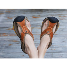 Lade das Bild in den Galerie-Viewer, draussenfeet ledersandalen hausschuhe 31404 hellbraun
