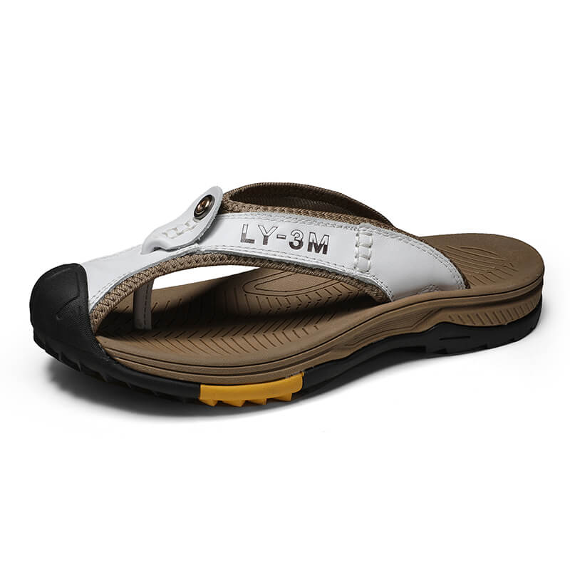 Lederschuhe Herren Sandalen Herren Flip Flops Herren Freizeitschuhe Klassische Massage Strand Hausschuhe Anti-Rutsch