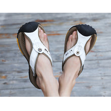 Lade das Bild in den Galerie-Viewer, draussenfeet ledersandalen hausschuhe 31404 weiss
