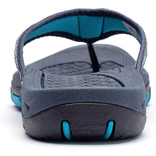 Lade das Bild in den Galerie-Viewer, draussenfeet ledersandalen hausschuhe 31405 blau
