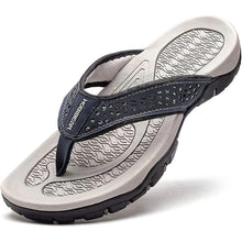 Lade das Bild in den Galerie-Viewer, draussenfeet ledersandalen hausschuhe 31405 blau1
