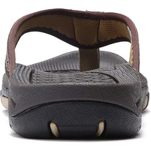 Lade das Bild in den Galerie-Viewer, draussenfeet ledersandalen hausschuhe 31405 braun2

