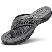 Lade das Bild in den Galerie-Viewer, draussenfeet ledersandalen hausschuhe 31405 grau

