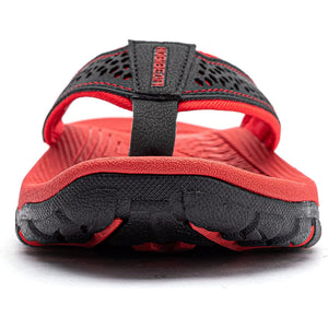 draussenfeet ledersandalen hausschuhe 31405 rot