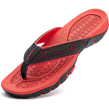 Lade das Bild in den Galerie-Viewer, draussenfeet ledersandalen hausschuhe 31405 rot
