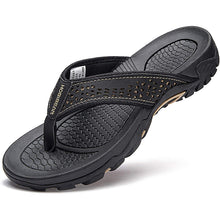 Lade das Bild in den Galerie-Viewer, draussenfeet ledersandalen hausschuhe 31405 schwarz1
