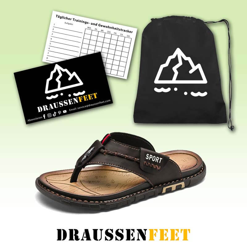 Herren Sommer Flip-Flops Modische Vielseitige Outdoor Strandschuhe Atmungsaktiv Schnelltrocknend Lässige Rutschfeste Hausschuhe