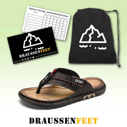 Herren Sommer Flip-Flops Modische Vielseitige Outdoor Strandschuhe Atmungsaktiv Schnelltrocknend Lässige Rutschfeste Hausschuhe