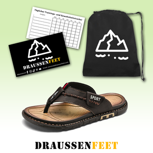 draussenfeet ledersandalen hausschuhe 31567 braun