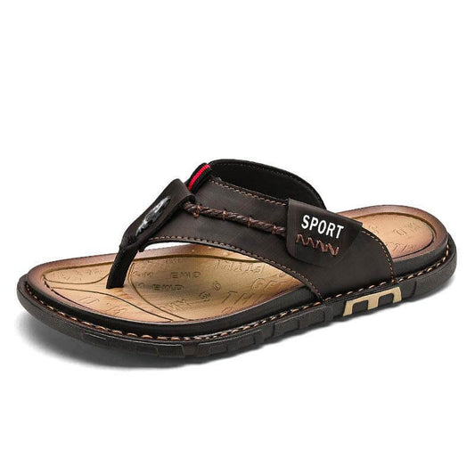 Herren Sommer Flip-Flops Modische Vielseitige Outdoor Strandschuhe Atmungsaktiv Schnelltrocknend Lässige Rutschfeste Hausschuhe