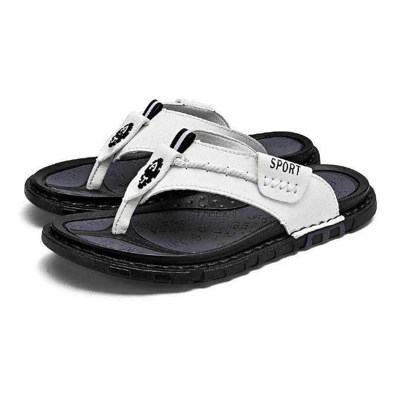 Herren Sommer Flip-Flops Modische Vielseitige Outdoor Strandschuhe Atmungsaktiv Schnelltrocknend Lässige Rutschfeste Hausschuhe