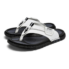 Lade das Bild in den Galerie-Viewer, draussenfeet ledersandalen hausschuhe 31567 weiss
