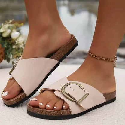 Damen Frauen Dicken Sohlen Hausschuhe Sommer Mode Gürtel Schnalle Sandalen Schuhe