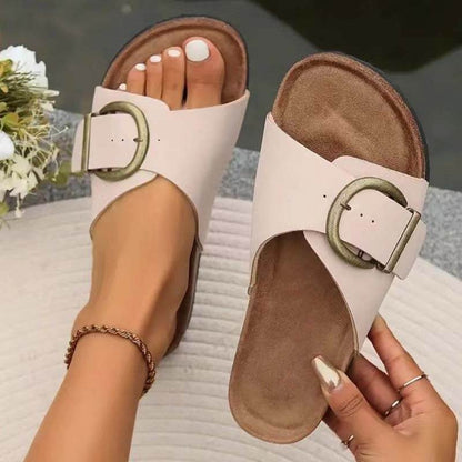 Damen Frauen Dicken Sohlen Hausschuhe Sommer Mode Gürtel Schnalle Sandalen Schuhe
