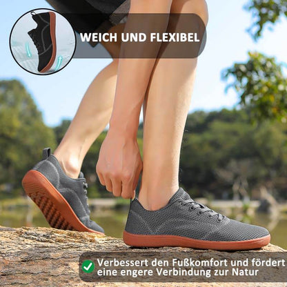 Barfußschuhe Mit Breiter Spitze, Fliegende, Gewebte Freizeitschuhe Mit Weicher Sohle, Wanderschuhe (Unisex)