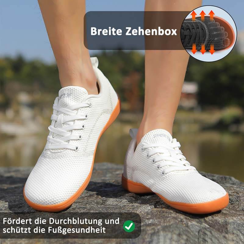 Barfußschuhe Mit Breiter Spitze, Fliegende, Gewebte Freizeitschuhe Mit Weicher Sohle, Wanderschuhe (Unisex)