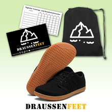 Lade das Bild in den Galerie-Viewer, draussenfeet minimalistische barfussschuhe 31544 schwarz
