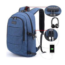Lade das Bild in den Galerie-Viewer, Diebstahlsicherer wasserdichter Business-Computerrucksack mit großer Kapazität
