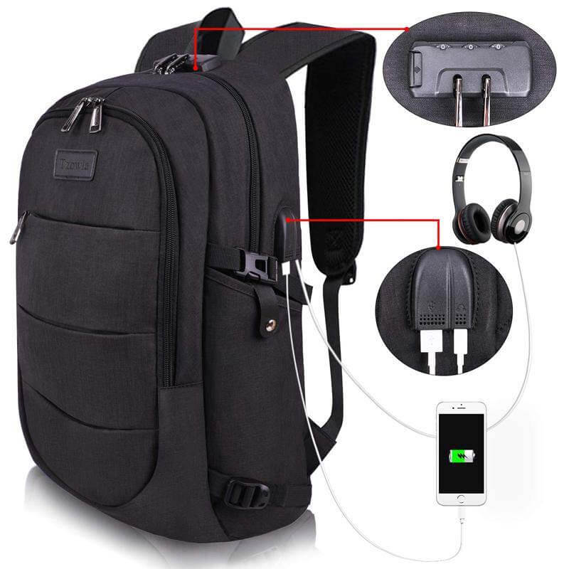 Diebstahlsicherer wasserdichter Business-Computerrucksack mit großer Kapazität