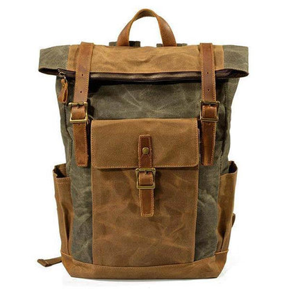 Männer Weinlese-Segeltuch-beiläufiger Spielraum-große Kapazitäts-wasserdichter Pendler-Beutel-Rucksack