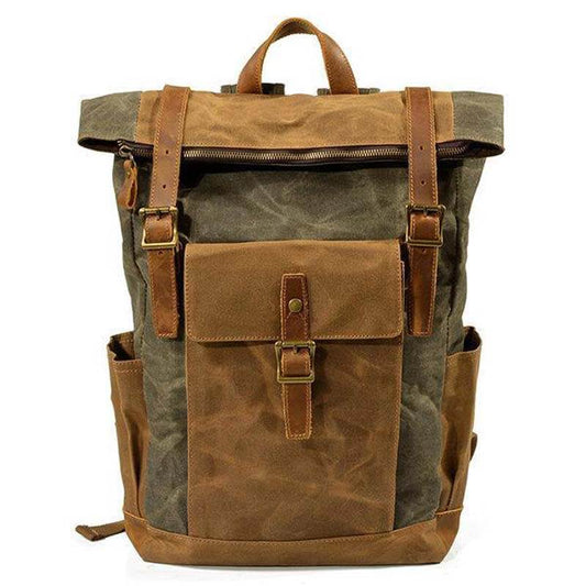 Männer Weinlese-Segeltuch-beiläufiger Spielraum-große Kapazitäts-wasserdichter Pendler-Beutel-Rucksack