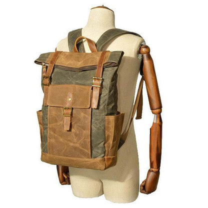 Männer Weinlese-Segeltuch-beiläufiger Spielraum-große Kapazitäts-wasserdichter Pendler-Beutel-Rucksack
