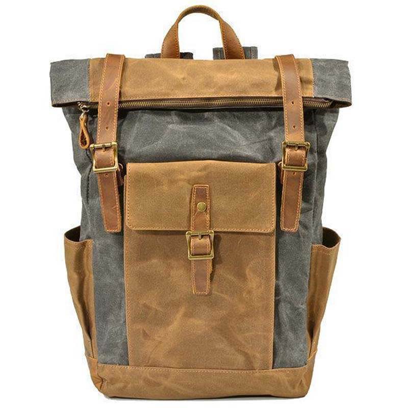 Männer Weinlese-Segeltuch-beiläufiger Spielraum-große Kapazitäts-wasserdichter Pendler-Beutel-Rucksack
