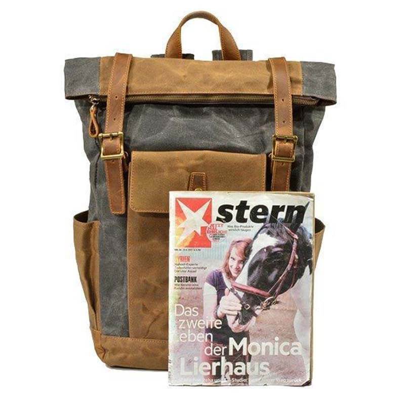 Männer Weinlese-Segeltuch-beiläufiger Spielraum-große Kapazitäts-wasserdichter Pendler-Beutel-Rucksack