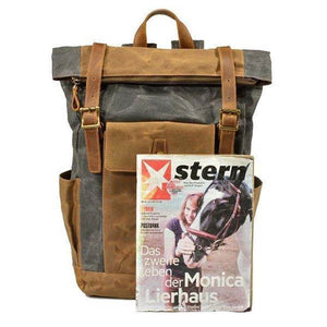 Männer Weinlese-Segeltuch-beiläufiger Spielraum-große Kapazitäts-wasserdichter Pendler-Beutel-Rucksack