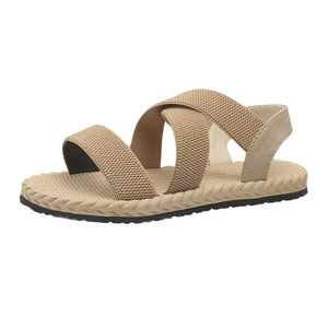 draussenfeet sandalen mit gummiband 31561 aprikose