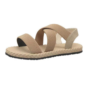 Damen Sommer Leichte Weiche Flache Strandsandalen