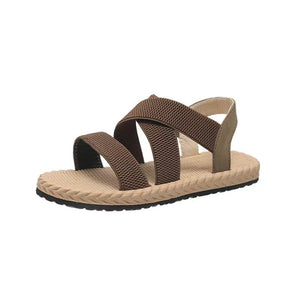 draussenfeet sandalen mit gummiband 31561 armeegrun