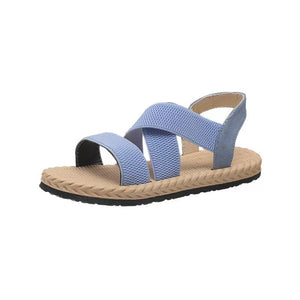 draussenfeet sandalen mit gummiband 31561 blau