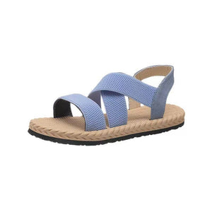 Damen Sommer Leichte Weiche Flache Strandsandalen