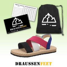 Lade das Bild in den Galerie-Viewer, draussenfeet sandalen mit gummiband 31561 bunt
