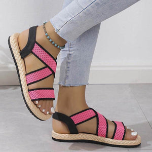 Damen Sommer Leichte Weiche Flache Strandsandalen