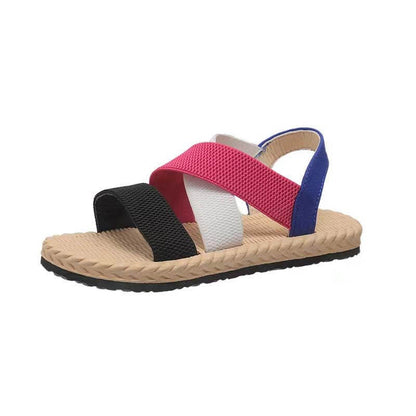 Damen Sommer Leichte Weiche Flache Strandsandalen