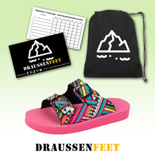 Lade das Bild in den Galerie-Viewer, draussenfeet sandalen mit gurtelschnalle 31560 rote farbe
