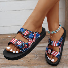 Lade das Bild in den Galerie-Viewer, draussenfeet sandalen mit gurtelschnalle 31560 schwarze flagge
