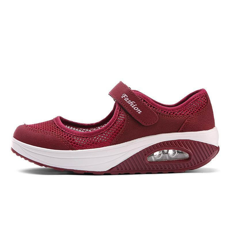 Damen Sommer Atmungsaktiv Mesh Fitness Sneaker Plateau Turnschuhe